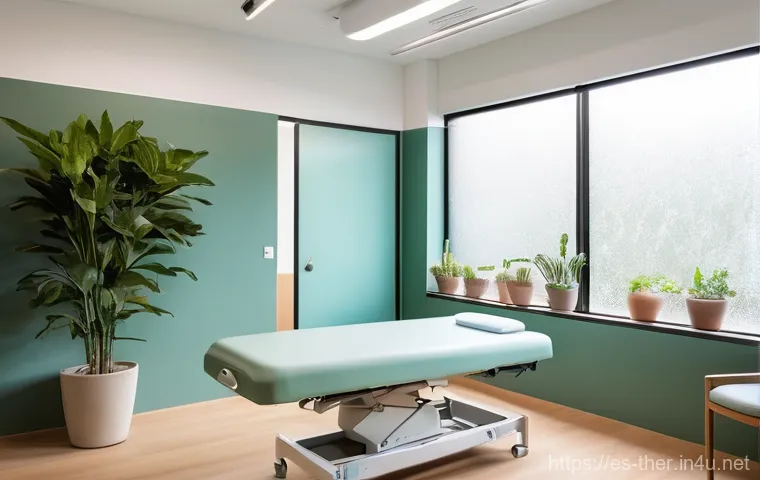 물리치료사의 물리적 환경 최적화 - **A Welcoming Physiotherapy Reception Area:**
    "A bright, inviting, and modern physiotherapy clin...